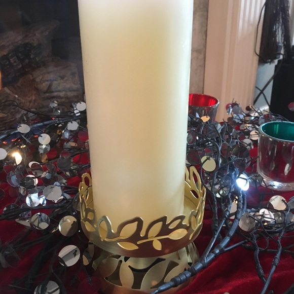 Colonial Candle of Cape Cod Holiday Brass Colored Pillar Candle